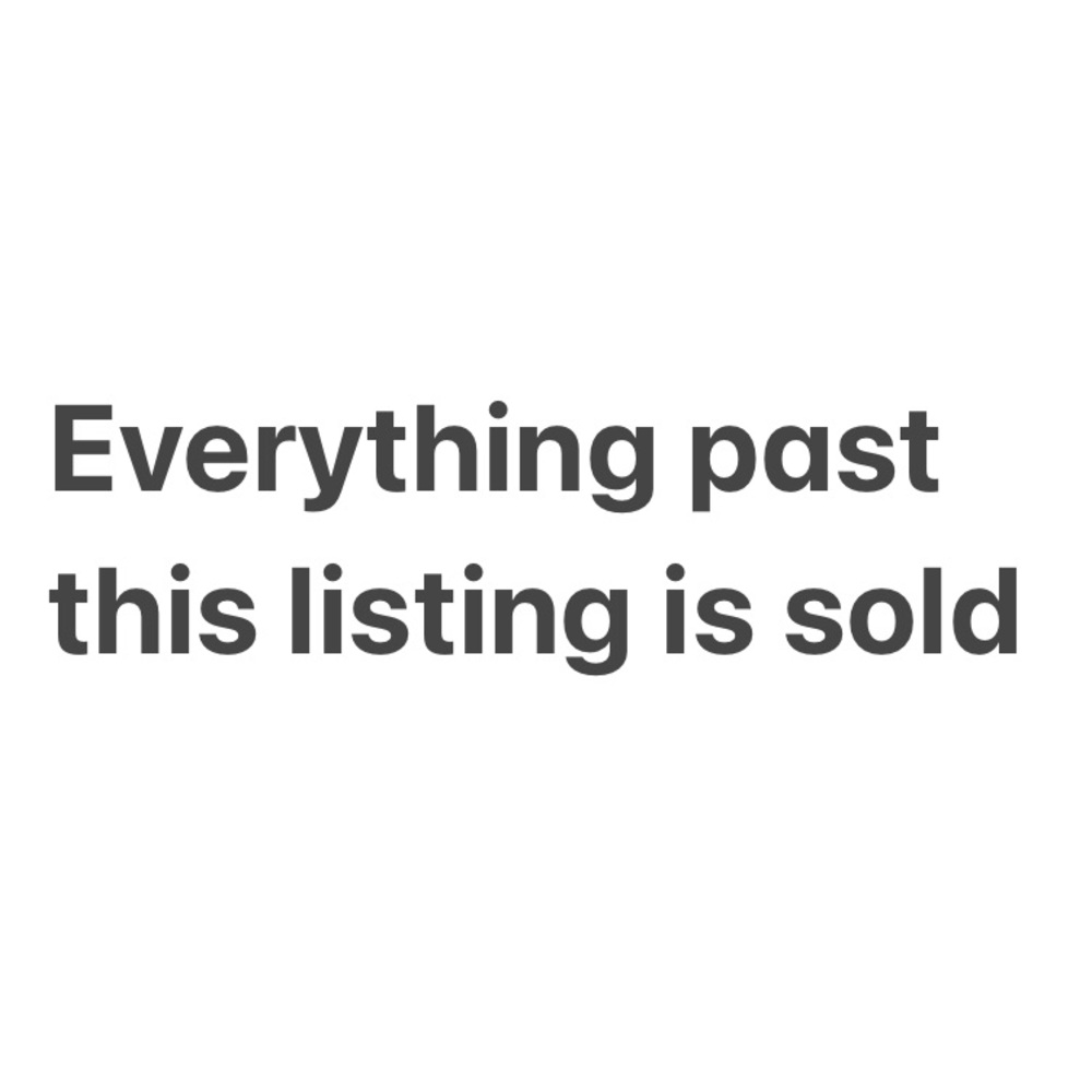 Everything beyond here is already sold!